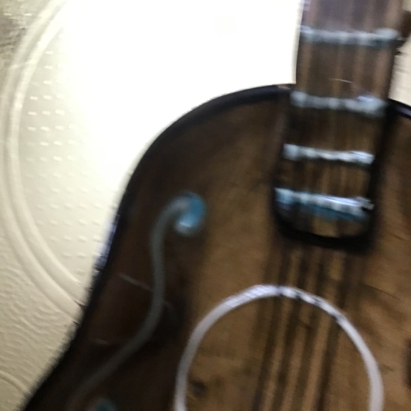 ITALY VINTAGE GUITAR SHAPED GLAZED CERAMIC DISH - Picture 8 of 10